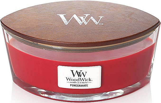 Duftkerze im Glas Pomegranate - Woodwick Hearthwick Flame Ellipse Candle Pomegranate — Bild N1