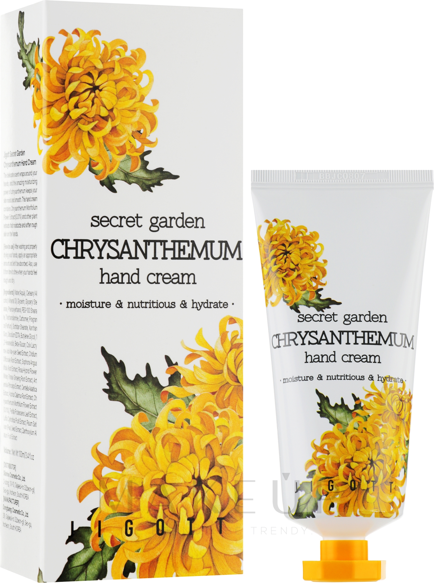 Handcreme mit Chrysanthemenextrakt - Jigott Secret Garden Chrysanthemum Hand Cream — Bild 100 ml