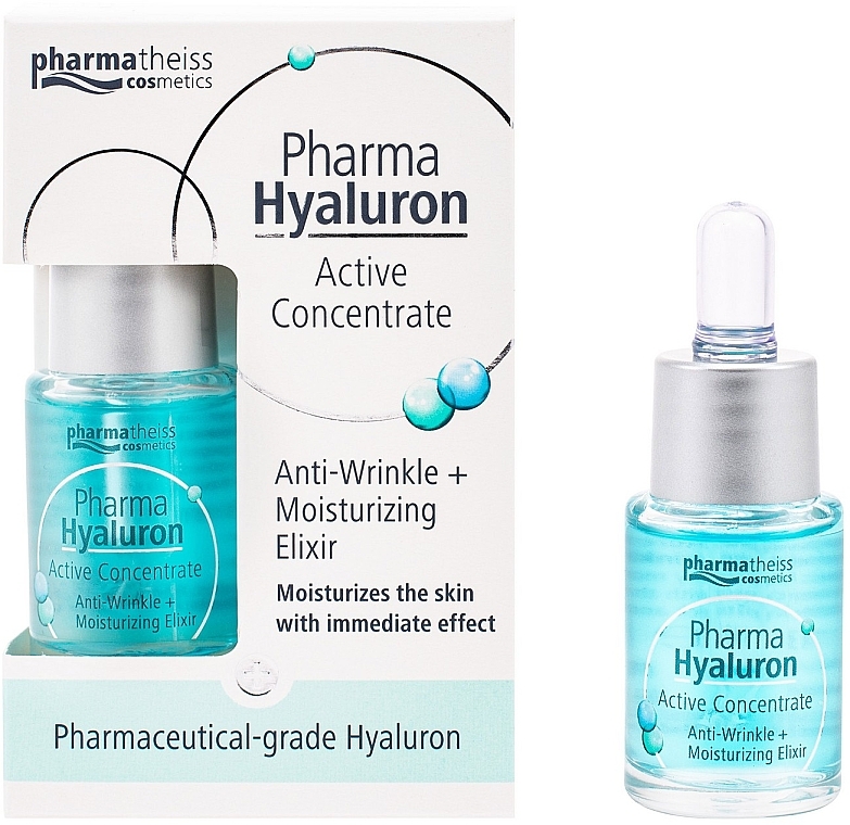 Feuchtigkeitsspendendes Gesichtsserum mit Hyaluronsäure - Pharma Hyaluron Pharmatheiss Cosmetics Active Concentrate Anti-wrinkle + Moisturizing Elixir — Bild N3