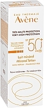 Mineralische Sonnenschutzlotion für den Körper SPF 50+ - Avene Sun Care SPF 50+ Mineral Lotion — Bild N3