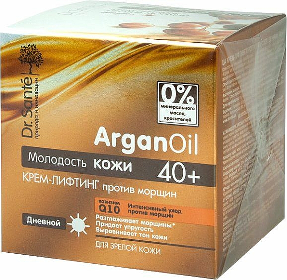 Anti-Falten Liftingcreme für den Tag mit Arganöl 40+ - Dr. Sante Argan Oil — Bild N1