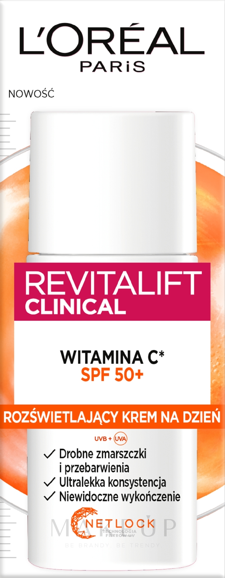 Leuchtende Tagescreme mit SPF 50+ - L'Oreal Paris Revitalift Clinical — Bild 50 ml