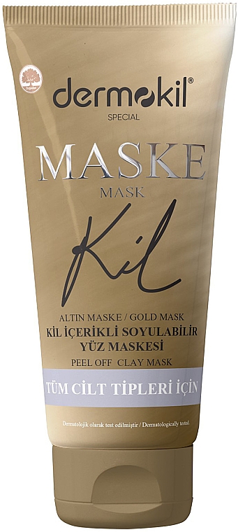 Peel-Off-Maske für das Gesicht - Dermokil Peel Off Gold Clay Mask (tube) — Bild N1