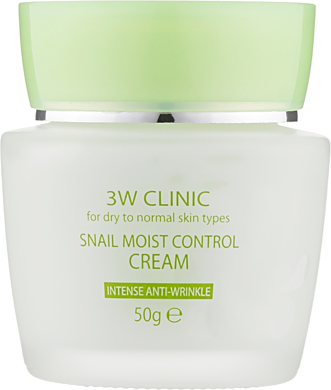 Feuchtigkeitsspendende Gesichtscreme mit Schneckenschleim - 3W Clinic Snail Moist Control Cream — Bild N1