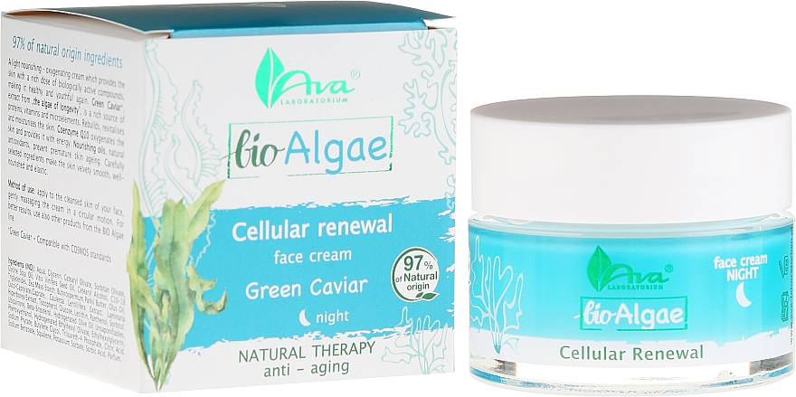 Anti-Aging Nachtcreme mit grünem Kaviar - AVA Laboratorium Bio Alga Night Cream — Bild N1