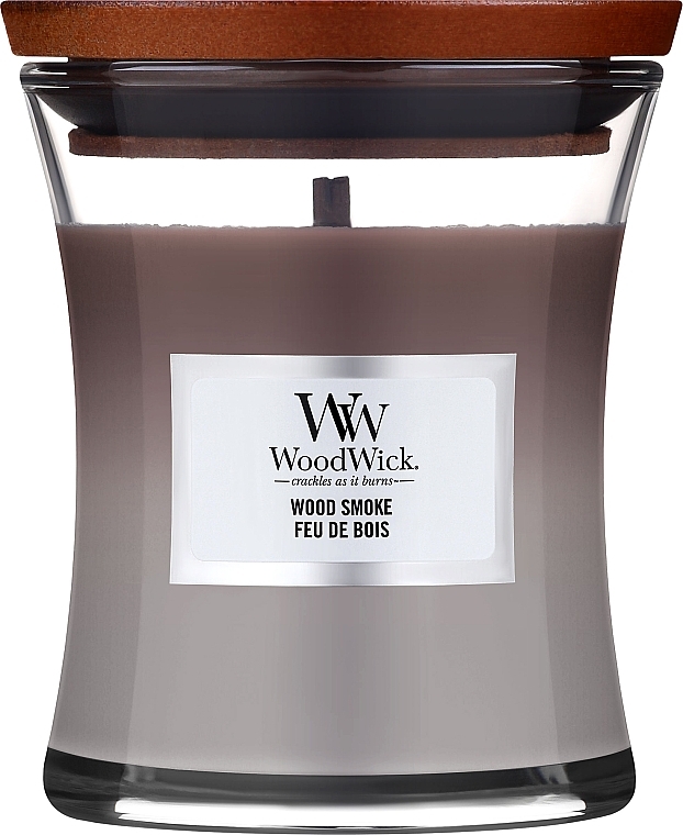 Duftkerze im Glas Wood Smoke - WoodWick Hourglass Candle Wood Smoke — Bild N1