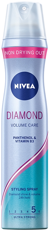 Haarlack "Diamond Volume" Ultra starker Halt - NIVEA Hair Care Keratin 5 — Foto 250 ml