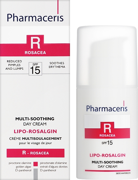 Beruhigende Gesichtscreme für trockene, normale und empfindliche Haut - Pharmaseris R Lipo Rosalgin Multi-Soothing Cream — Bild N2