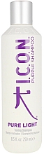 Düfte, Parfümerie und Kosmetik Anti-Gelbstich Tönungsshampoo für blondiertes Haar - I.C.O.N. Pure Light Toning Shampoo