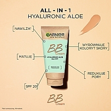 BB Creme für Misch- und ölige Haut mit Hyaluronsäure und Aloe Vera - Garnier Hyaluronic Aloe All-In-1 — Bild N7