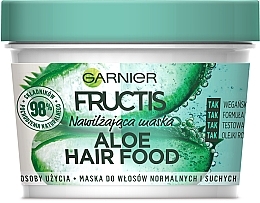 Düfte, Parfümerie und Kosmetik Feuchtigkeitsspendende Haarmaske mit Aloe - Garnier Fructis Aloe Hair Food