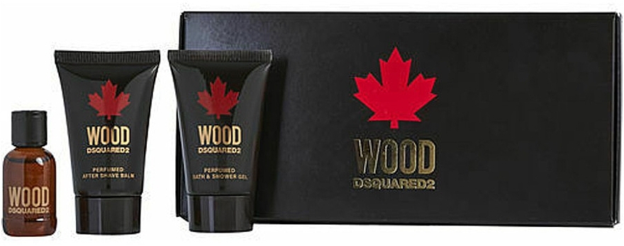 Dsquared2 Wood Pour Homme - Duftset (Eau de Toilette Mini 5ml + Duschgel Mini 25ml + After Shave Balsam Mini 25ml) — Bild N1