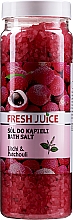 Düfte, Parfümerie und Kosmetik Badesalz mit Litschi-Extrakt und Patschuliöl - Fresh Juice Litchi & Patchouli