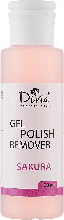 Gellackentferner mit Sakura-Extrakt - Divia Gel Nail Remover — Bild N1