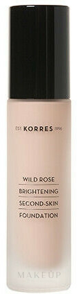 Foundation - Korres Wild Rose Brightening Second Skin Foundation SPF15 — Bild WRF1