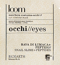 Düfte, Parfümerie und Kosmetik Augenkonturmaske mit Schneckenmucin und Peptiden - Bioearth Loom Eye Contour Mask 