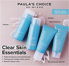 Düfte, Parfümerie und Kosmetik Gesichtspflegeset - Paula's Choice Clear Skin Essentials Kit (Gesichtsgel 30ml + Gesichtspeeling 15ml + Gesichtsfluid 15ml + Gesichtscreme 15ml)