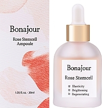 Anti-Aging Gesichtsampulle mit Rosenwasser, Adenosin, Rosenstammzell- und Blaubeerextrakt - Bonajour Rose Stemcell Ampoule — Bild N2