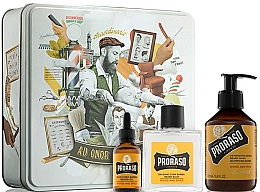 Düfte, Parfümerie und Kosmetik Rasiereset (Rasierbalsam 100ml + Shampoo 200ml + Rasieröl 30ml) - Proraso Wood & Spice Beard Kit