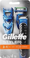Düfte, Parfümerie und Kosmetik Rasierset - Gillette 3in1 Styler (Trimmer + Rasierer + Aufsätze 3 St.) 
