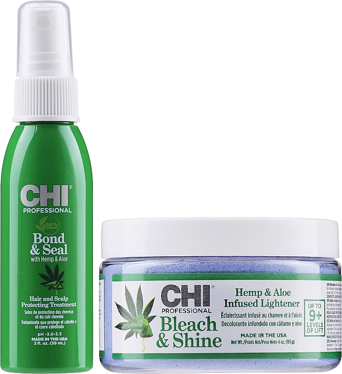 Set - CHI Bond+ Sample Kit with Hemp & Aloe (spray/59ml + powder/113g) — Bild N1