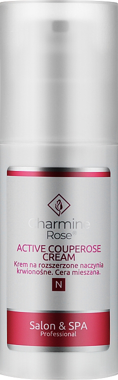 Gesichtscreme für fettige, gemischte und Couperosehaut mit Neigung zu Rötungen - Charmine Rose Active Couperose Cream — Bild N1