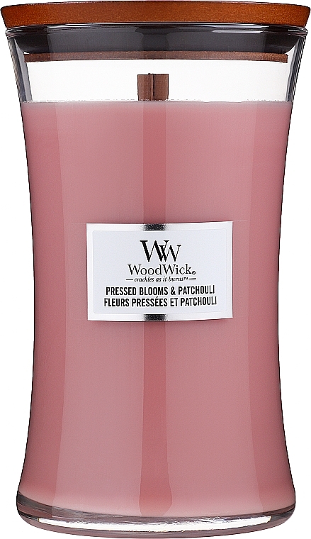 Duftkerze im Glas - Woodwick Hourglass Candle Pressed Blooms & Patchouli — Bild N1