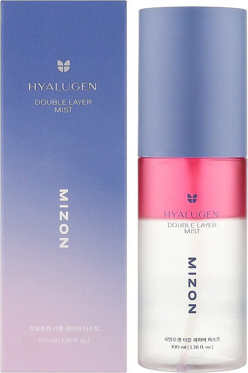 Gesichtsnebel mit Kollagen und  Hyaluronsäure - Mizon Hyalugen Double Layer Mist	 — Bild N2