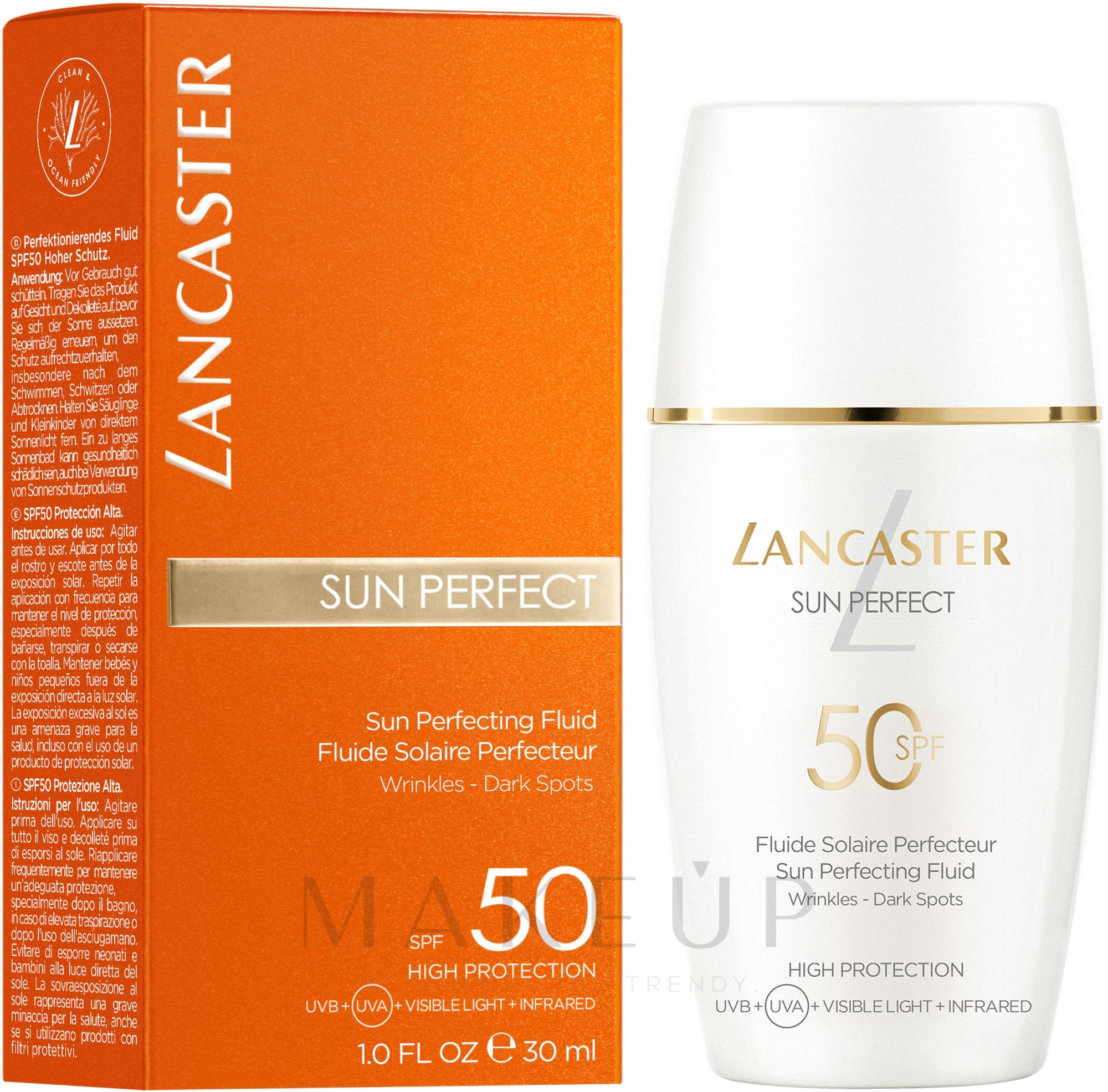 Sonnenschutz-Fluid für das Gesicht - Lancaster Sun Perfect Sun Perfecting Fluid SPF 50 — Bild 30 ml