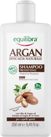 Schützendes Shampoo mit Arganöl - Equilibra — Bild 250 ml