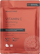 Düfte, Parfümerie und Kosmetik Aufhellende Gesichtsmaske mit Kollagen und Vitamin C - BeautyPro Collagen Mask Brightening Vitamin C