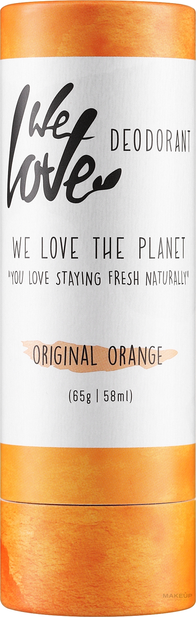 Deostick mit spanischem Mandarinenduft - We Love The Planet Original Orange Deodorant Stick — Bild 65 g