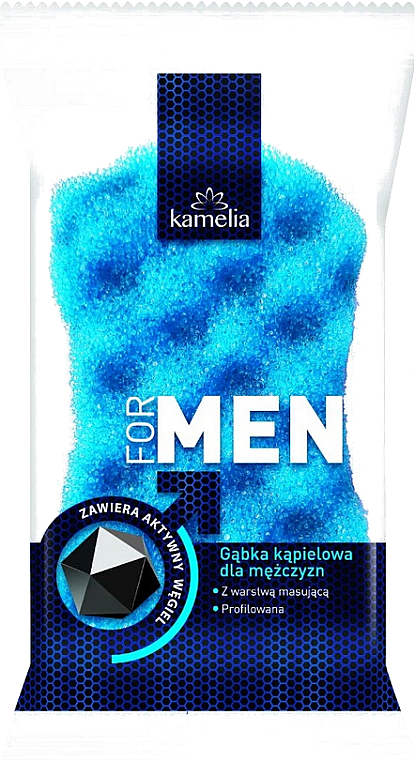 Massageschwamm für Männer blau - Grosik Camellia Bath Sponge — Bild N1