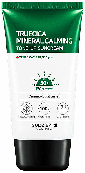 Beruhigende Sonnenschutzcreme für Gesicht und Körper SPF 50 - Some By Mi Truecica Mineral Calming Tone-Up Sun Cream — Bild N1