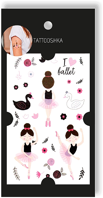 Temporäre Tattoos für Kinder Ballerina - Tattooshka — Bild N2