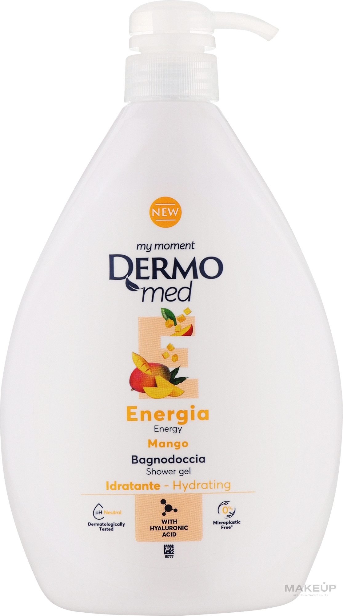 Duschgel mit Spender Mango - DermoMed Energy Mango Shower Gel  — Bild 1000 ml