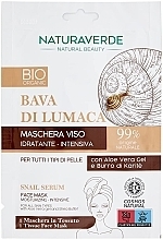 Düfte, Parfümerie und Kosmetik Tuchmaske für das Gesicht mit Schneckenserum - Naturaverde Face Mask Snail Serum