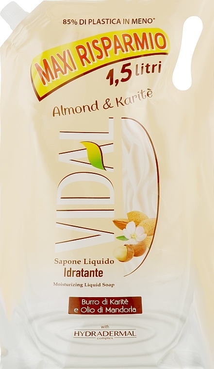 Flüssigseife Mandeln und Shea - Vidal Liquid Soap Almond&Karite (Doypack)  — Bild N2