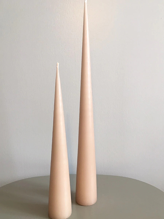 Dekorative Kerzen in Box 23 cm hellbeige - Ester & Erik Cone Candles Ice Latte — Bild N3