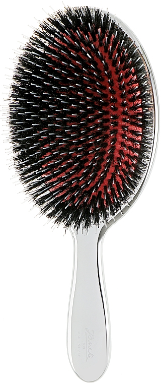 Haarbürste mit Naturborsten groß 23M silber - Janeke Silver Hairbrush — Bild N1