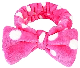 Düfte, Parfümerie und Kosmetik Kosmetisches Stirnband rosa mit weißen Punkten - Deni Conte 