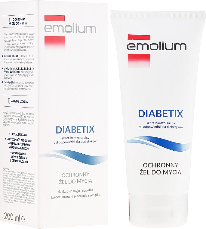 Duschgel - Emolium Diabetix Protective Cleansing Gel for Diabetics — Bild N1
