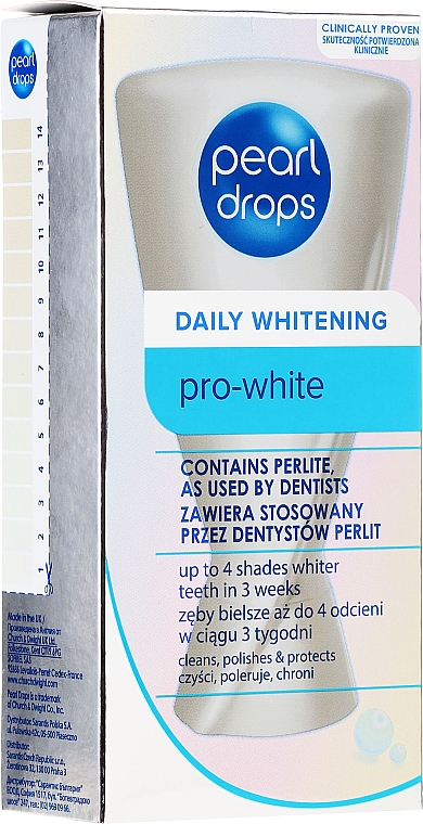 Aufhellende Zahnpasta für strahlend weiße Zähne Pro-White - Pearl Drops Pro-White