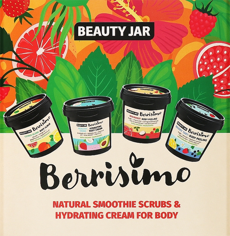 Körperpflegeset - Beauty Jar Berrisimo Hydrating Body Gift Set (Körperpeeling 160g + Körperpeeling 200g + Körperpeeling 200g + Körpercreme 155ml) — Bild N1