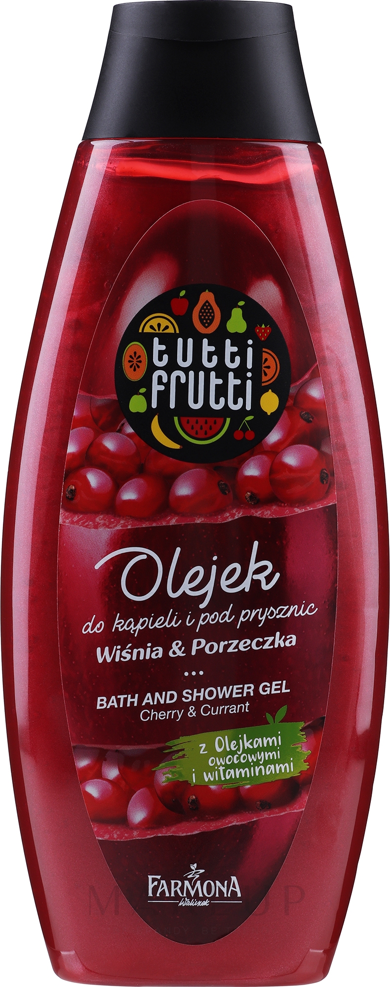 Duschgel mit Kirsche und schwarzer Johannisbeere - Farmona Tutti Frutti Wisnia & Porzeczka Shower Gel — Bild 425 ml