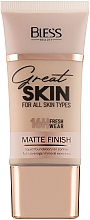 Düfte, Parfümerie und Kosmetik Mattierende Foundation - Bless Beauty Matte Finish Great Skin