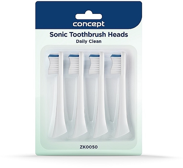 Ersatz-Zahnbürstenköpfe 4 St. ZK0050 weiß - Concept Sonic Toothbrush Heads Daily Clean — Bild N2