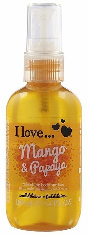 Erfrischendes Körperspray Mango & Papaya - I Love... Mango & Papaya Refreshing Body Spritzer — Bild N1