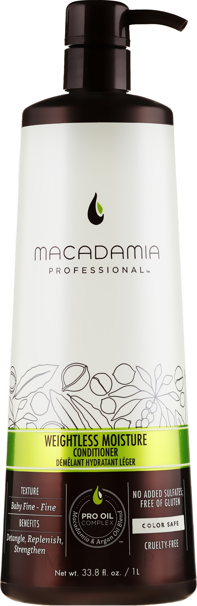 Haarspülung - Macadamia Professional Natural Oil Weightless Moisture Conditioner — Bild 1000 ml