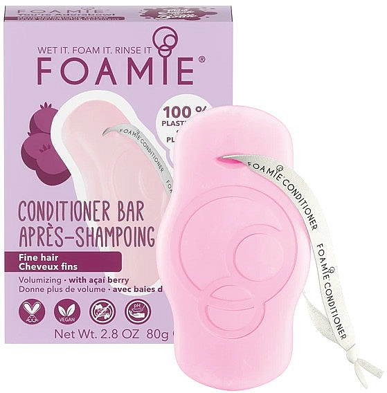 Fester Volumen-Conditioner mit Acaibeeren für dünnes Haar - Foamie Youre Adorabowl — Bild N1